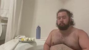 Fat SLOB Bear Eats in the Tub