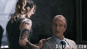 Tattooed Latina Vanessa Vega Givers Lusty Lick Session Before Mounting A Hard Rod