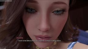 Busty MILF gets huge member sucked in 3D game