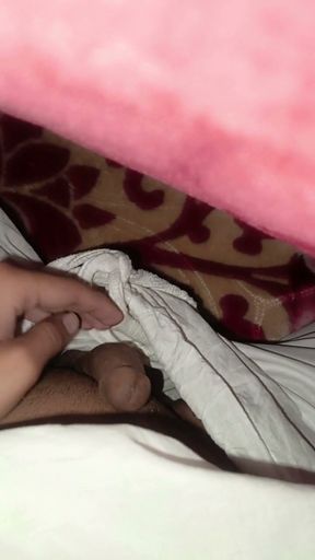 Little penis boy got horny in his blanket and masterbates   Clip 1