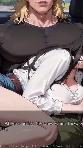 A Hawt Car Blowjob - Ntr'd by My Friend - Nts Route #23 an Ai Animated Sex Game