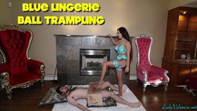 Blue Lingerie Ball Trampling