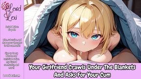 Your Girlfriend Crawls Under The Blankets And Asks For Your Cum - Erotic Audio Roleplay