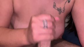 Playing with Pantyhose on Cock