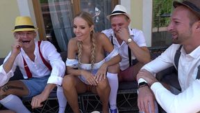 oktoberfest slut florane russell and pong dap dpp dp anal deepthroat face fucking different cums bts nf