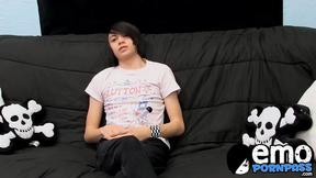 ”Roxy moans as he fucks his tight little butt with a dildo”