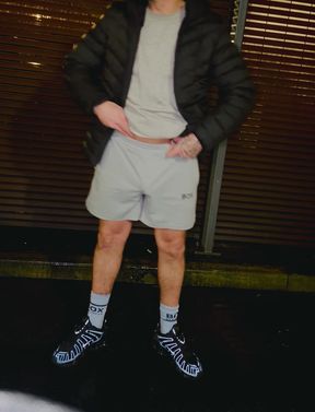 Watch leon free balling in public pulling out his monster cock wearing one fit cock ring and showing  everyone who's the boss