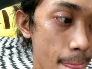 Hayato cum facial, cum eating