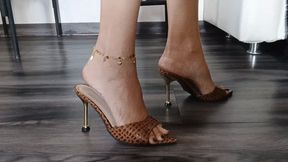 With my stiletto heels I walk and let them dangle (8)