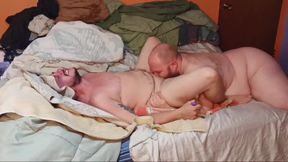Daddy wrecks his good boy FTM in raw passionate sex