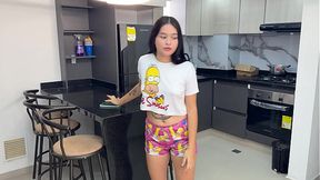 Beautiful Latina woman seduces a plumber apprentice while her husband is at home resting and gives him the best sex of his life.