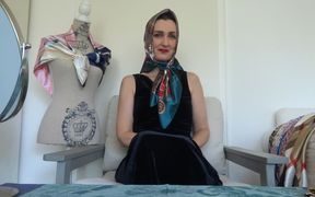 In the Satin Shawl Fitting Studio: 5 new headscarves and neckerchiefs PART 2