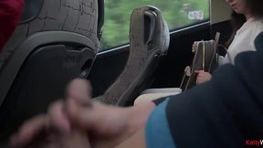 Bus Flash Gone Wild: Slutty Chick Sees My Dick and Jerks Me Off in Public