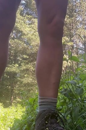 Hiking, Pissing and Masturbating in the Woods