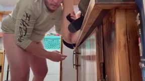 Stealthy Encounter: Babysitter's Secret Moment in the Pantry - Omega Omicron