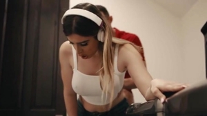 TRANSSEXUAL Housemaid receives Her Barebacked By Chief In The Laundry Apartment