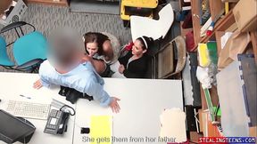 Punished Jail Threesome with Naughty Teens and a Dilf