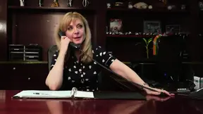 Pretty blonde Angela Attison licks job hopeful's pussy