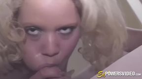 Blonde with pierced nipple gets roughed up in hardcore doggystyle