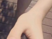 【伪娘】粉色比基尼竹林露出，打胶射鞋（完整版Patreon）