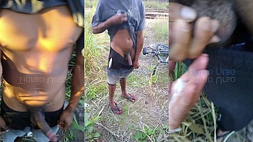 Leozinho mavambo na linha do trem