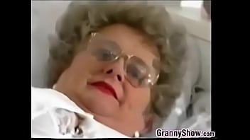 Chubby Granny With Glasses Masturbates