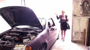 The hot older woman just wanted to pick up her car &mdash;  but then she sucks my cock so well