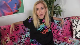 Interview and behind the scenes with Lilith MoaningStar showing off that pussy and talking about fuc