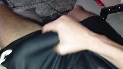 Twink Masturbates his Nice Huge Hard Cock and Cums on His Belly