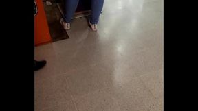 Culona en supermercado