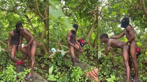 horny big dicked guy fucked me under the tree