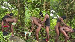 horny big dicked guy fucked me under the tree