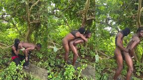 horny big dicked guy fucked me under the tree