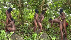 horny big dicked guy fucked me under the tree