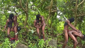 horny big dicked guy fucked me under the tree