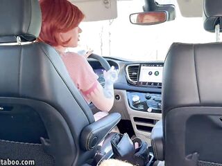 Step Son Cums His Panties On The Way To Soccer Practice