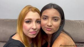 INTERRACIAL INDIA VS REDHEAD - NEW CUTE INDIA MALU AND SOPHIA - NEW MR MARCH 2024 - CLIP 1