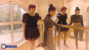 Veri, The Granny Ballet Teacher Is Back With A New Young Lesbian Student 18+ To Please Her Hairy Pussy - Mitzi X