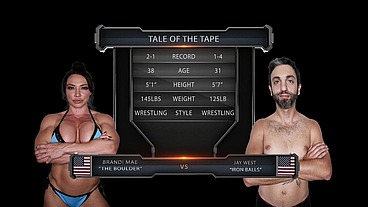Brandi Mae vs Jay West Mixed Wrestling