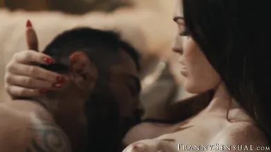 Perfect bodied transgender Tori Easton sits on my face and lets me eat her dick