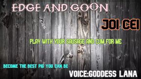 AUDIO ONLY - Edge and goon and cum piggie style JOI CEI