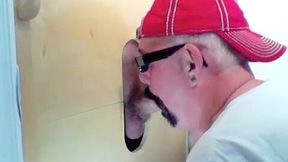 Gloryhole Cock Suck and Cum Gulp