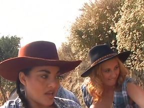 Cowgirls fucking nasty cowboy outdoor