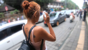 Trip to Bali with booty Thai GF who was happy to ride