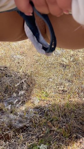 A Compilation of Public Pissing and Creampies in Nature! Road Trip! POV!