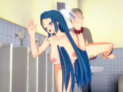Gundam Build Fighters MILF Rinko Iori Fucks in the Bathroom