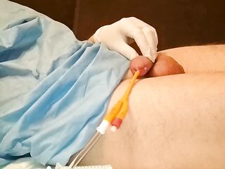 place in 18FR catheter and petite sounding play
