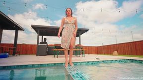 Samantha Swims in Her Summer Dress