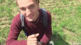 BIGSTR - Horny Guy Pays A Stranger More Than He Metal Detector Does &amp; He Agrees To Suck His Dick