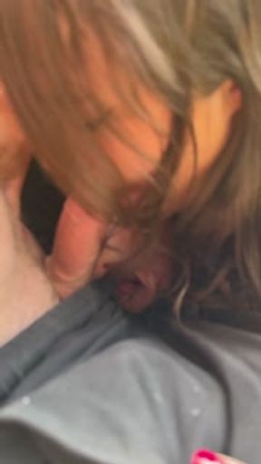 Fucking a bitch's mouth at a picnic